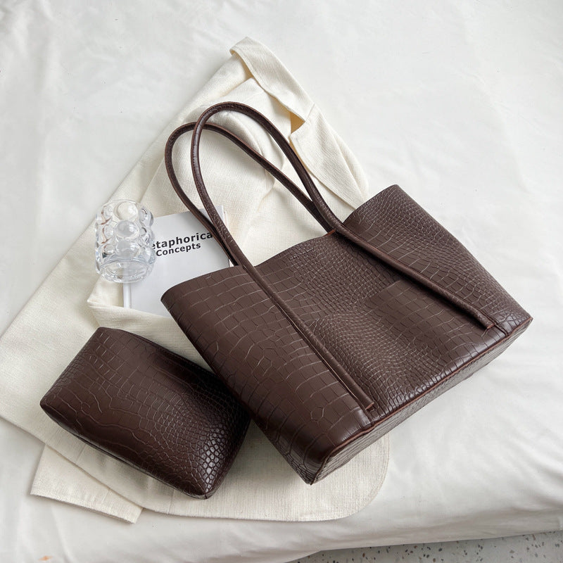 Advanced Texture Shoulder Soft Leather Western Style Combination Bags