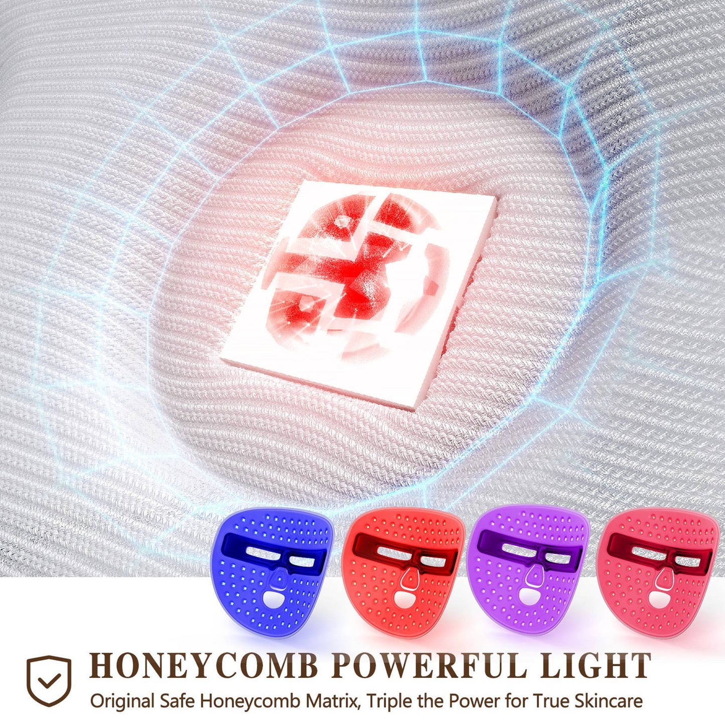LED Face Mask Facial Care Red Light Therapy Mask For Face For Home Travel