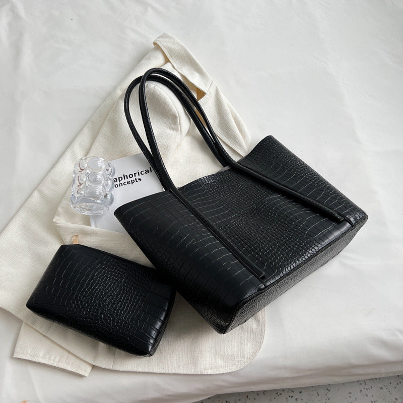 Advanced Texture Shoulder Soft Leather Western Style Combination Bags