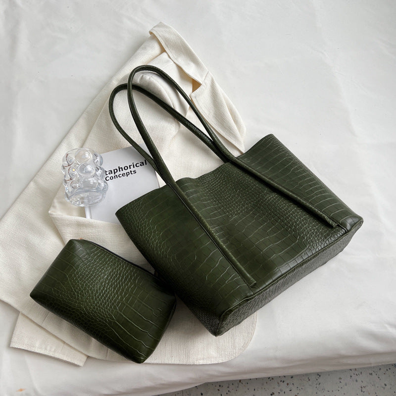 Advanced Texture Shoulder Soft Leather Western Style Combination Bags