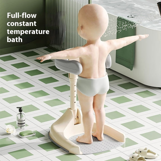 Baby Bath with Shower Stand Support|Anti-Pinch Soporte para Bañera de Bebé Adjustable Shower Tower and Anti-Slip for Toddler Standing Up Themselves,Ideal Gift for Infants
