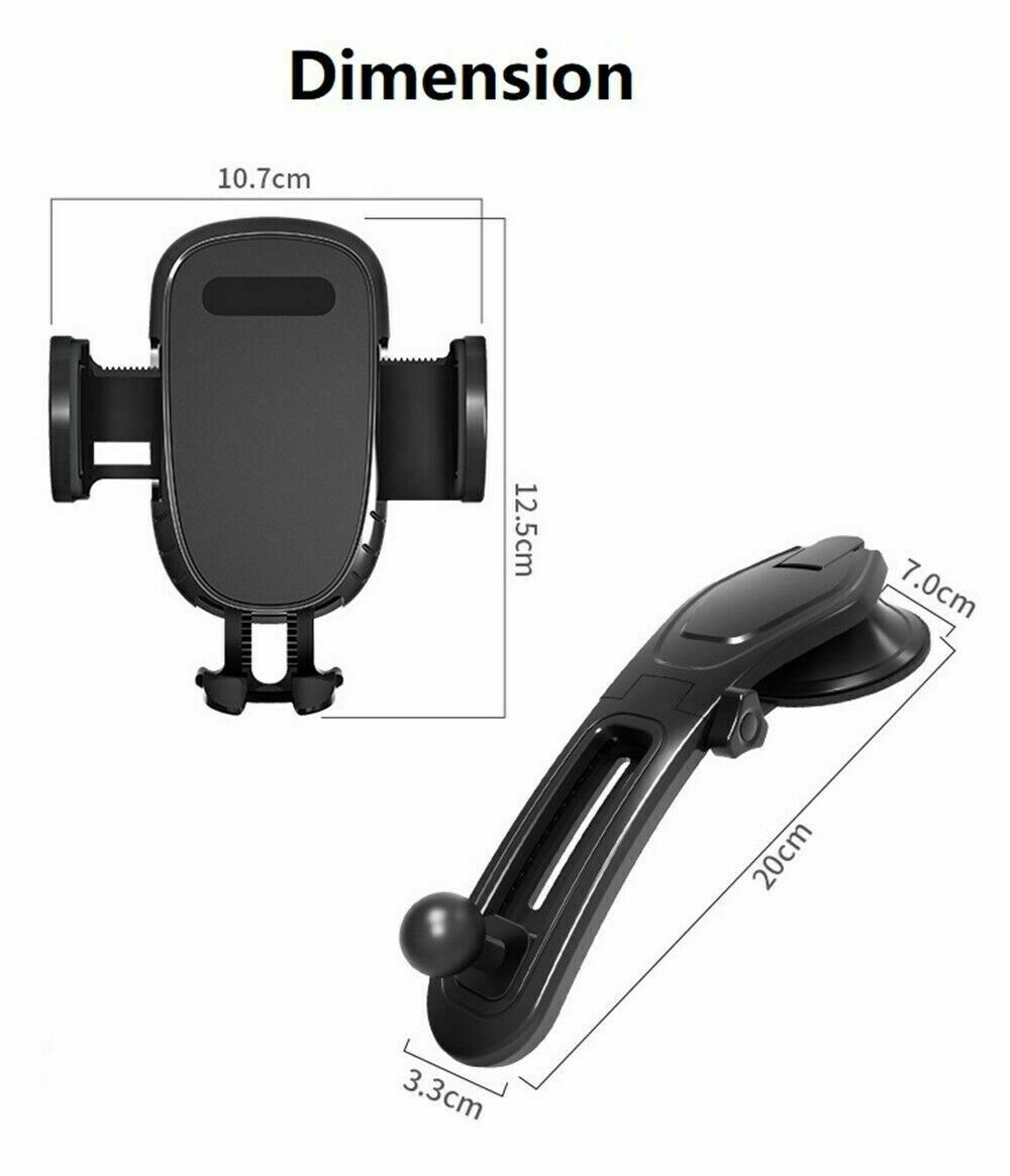 360 Rotatable Phone Mount Holder Car Dashboard Gravity Adjustable GPS Stand Rotating Car Phone Holder
